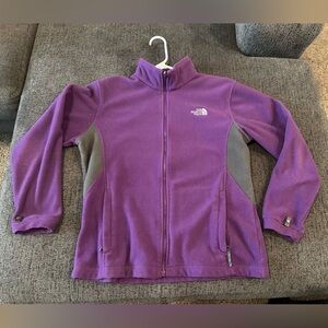 **The North Face Girls XL Fleece Jacket – Purple – Used**